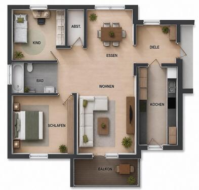 Foto - Großzügige 4-Zimmer-Wohnung mit Balkon und Terrasse