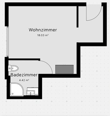 Foto - 1 Zimmer Erdgeschoßwohnung zur Miete in Mainz