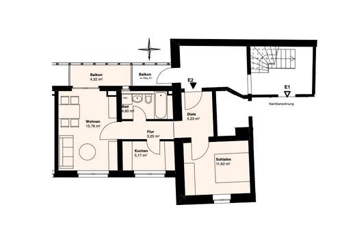 Foto - 3 Zimmer Etagenwohnung zur Miete in Ruhland