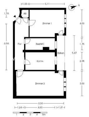 Foto - 2 Zimmer Etagenwohnung zur Miete in Berlin