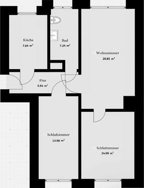 Foto - 3 Raum Wohnung in Hohenwarsleben nähe Elbe Park