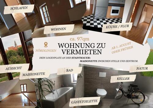 Foto - Wohnung in Nördlingen - 1.060,00&nbsp;EUR Kaltmiete, ca.&nbsp; 97,00&nbsp;m&sup2;