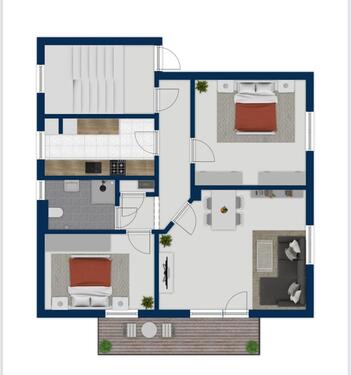 Foto - Helle 3-Zi-Whg, mit Balkon, Blick auf den Deister, Einbauküche