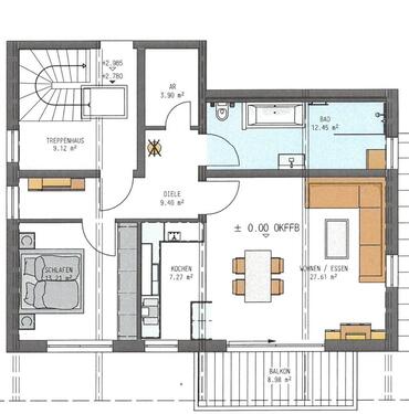 Foto - Etagenwohnung in Büchlberg zur Miete