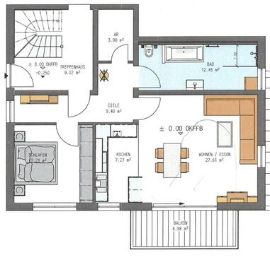 Foto - Etagenwohnung in Büchlberg zur Miete