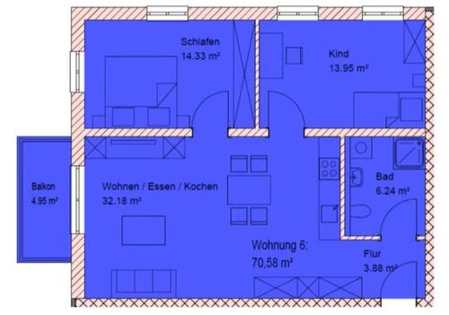 Foto - 3 Zimmer Etagenwohnung in Neuötting