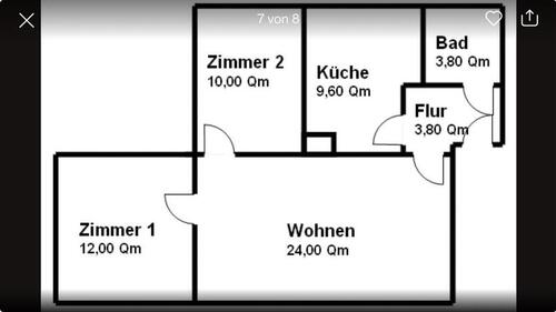 Foto - 3 Zimmer Etagenwohnung zur Miete in Großbreitenbach