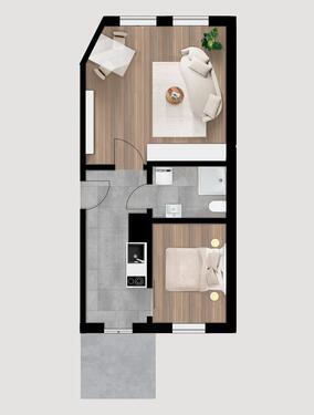 Foto - Top moderne 2-Zi. Wohnung EG - Erstbezug nach Sanierung