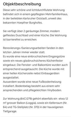Foto - 2.5 Zimmer Etagenwohnung zum Kaufen in Karlsruhe