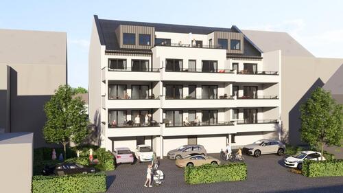 Foto - Ahlener Marienplatz, eine 2-Zimmer Neubauwohnung mit 65m² Wohnfläche im EH 40 KNG-Haus.