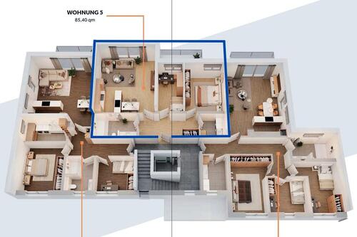 Foto - 3 Zimmer Etagenwohnung zur Miete in Rehlingen-Siersburg