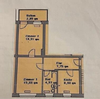 Foto - Helle 2-Zimmer-Wohnung in Senftenberg zu vermieten