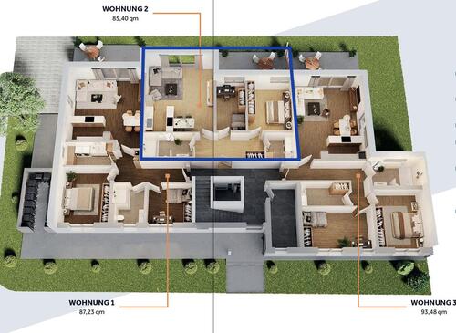 Foto - 3 Zimmer Etagenwohnung zur Miete in Rehlingen-Siersburg