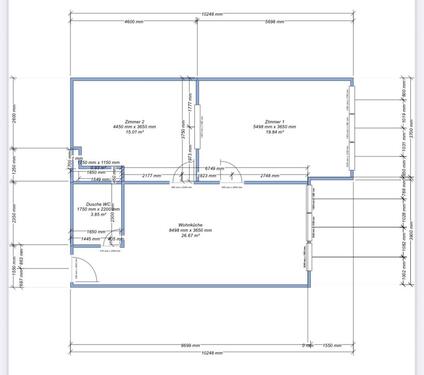 Foto - 2-3 Zimmer Wohnung Büro Stadtmitte 65 qm sofort