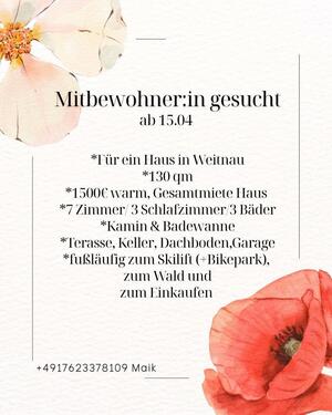 Foto - 1 oder 2 Mitbewohner:in - 1.500,00&nbsp;EUR Kaltmiete, ca.&nbsp; 130,00&nbsp;m&sup2;