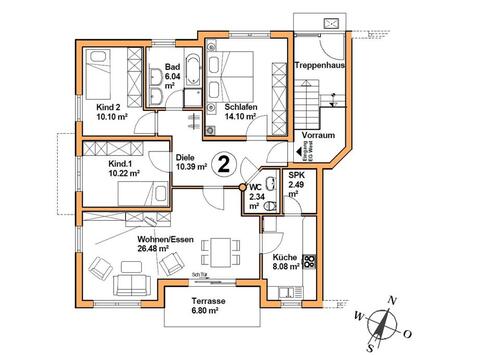 Foto - 4 Zimmer Erdgeschoßwohnung in Althengstett