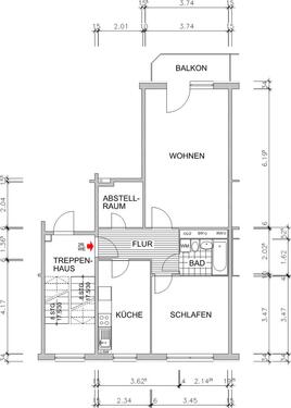 Foto - 2 Zimmer Etagenwohnung zur Miete in Chemnitz