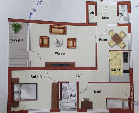 Foto - 3 ZKB Wohnung mit Loggia, Bad, Gäste-WC in Baunatal Stadtmitte