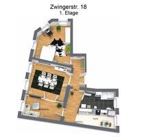 Charmante, frisch renovierte 3-Zimmer-Wohnung mit EBK - Halle (Saale) Damaschkestraße