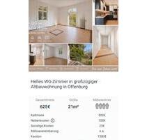 2 WG Zimmer - 625,00&nbsp;EUR Kaltmiete, ca.&nbsp; 125,00&nbsp;m&sup2; in Offenburg (PLZ: 77652)