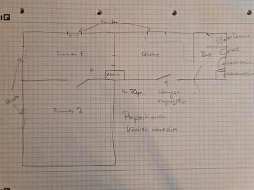 Foto - 2 Zimmer, 70qm Wohnung - 620,00 EUR Kaltmiete,