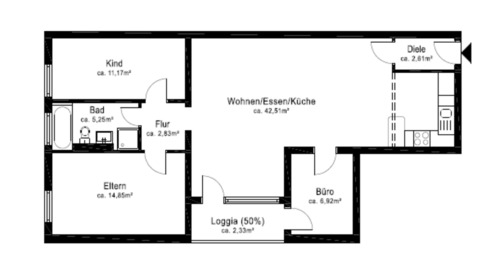 Foto - 4 Zimmer Etagenwohnung zur Miete in Saarbrücken