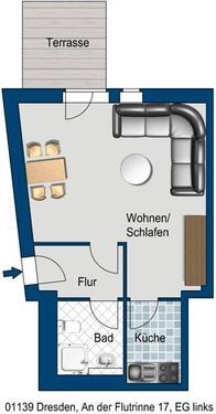 Foto - 1 Zimmer Erdgeschoßwohnung zur Miete in Dresden