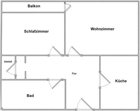Foto - 2-Zimmer-Wohnung mit Balkon in Hamm-Zentrum – provisionsfrei