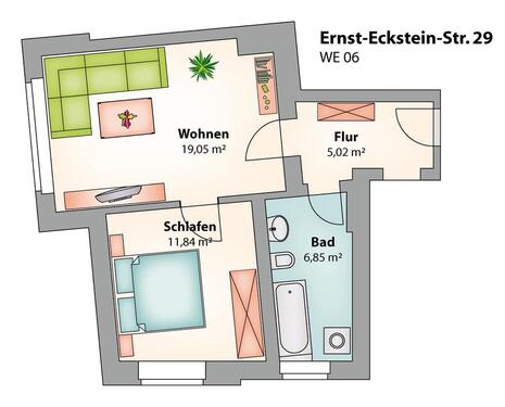 Foto - 2 Zimmer Etagenwohnung in Halle (Saale)