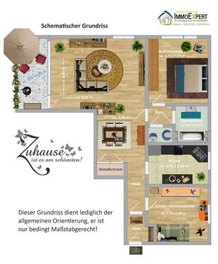 Foto - Schöne, helle u. geräumige 3,5-Zimmerwohnung mit modernem Grundriss und großem Balkon - im 3.OG -