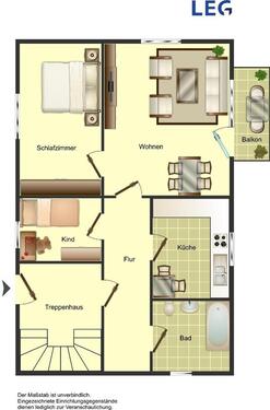 Foto - 3 Zimmer Erdgeschoßwohnung zur Miete in Blomberg