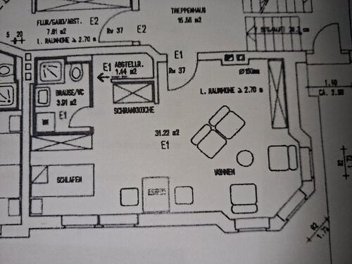 Foto - 1 Zimmer Hochparterre zur Miete in Weißenfels