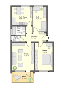 Foto - 3 Zimmer-Wohnung in 78224 in Singen-Schlatt
