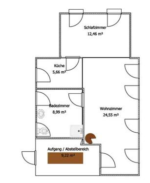 Foto - Stadtwohnung im Zentrum – 2,5 Zimmer ab März 2026 zu vermieten