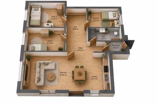 Foto - Moderne 100 m² Erdgeschosswohnung mit großem Privatgarten Ahnatal