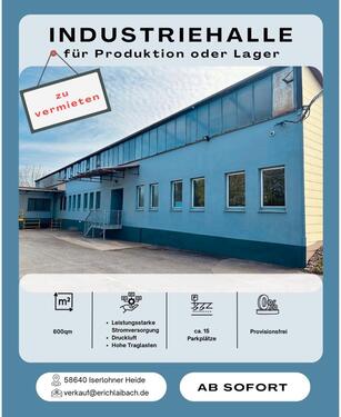 Foto - Industriefläche in Iserlohn - 2.280,00&nbsp;EUR Kaltmiete, ca.&nbsp; 3,80&nbsp;m&sup2;