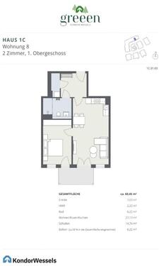 Foto - 2-Zimmer-Neubauwohnung mit Balkon im 1. Obergeschoss