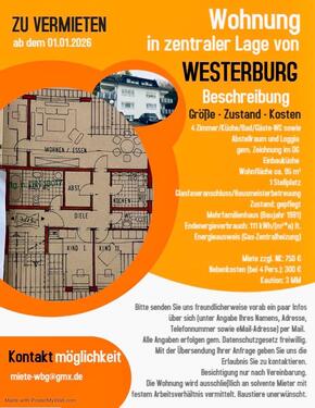 Foto - 4 ZKB - DG-Wohnung mit Loggia in MFH in Westerburg