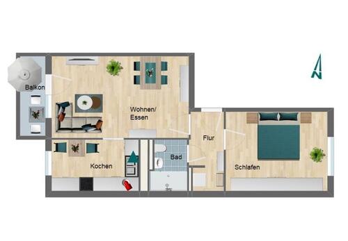 Foto - Etagenwohnung zur Miete in Triptis