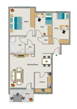 Foto - 4.5 Zimmer Etagenwohnung zur Miete in Düsseldorf