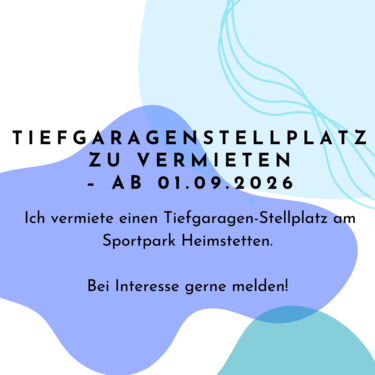 Foto - Tiefgaragenstellplatz-Parkplatz zu vermieten
