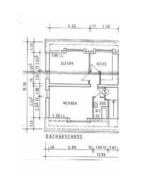 Foto - 2 Zimmer Dachgeschoßwohnung zur Miete in Krefeld