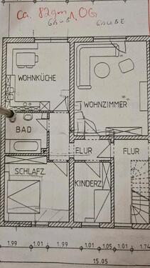 Foto - 3 Zimmer Etagenwohnung zur Miete in Denklingen