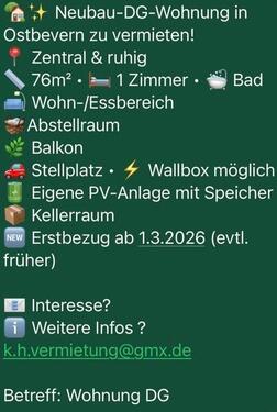 Foto - Ostbevern: Dachgeschosswohnung Neubau