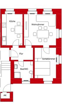 Foto - Helle 2-Raumwohnung zu vermieten