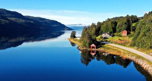 Foto - Ferienhaus in Mittel Norwegen direkt am Fjord mit 25PS Motorboot