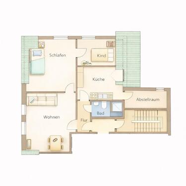 Foto - 3-Zimmer-Dachgeschosswohnung – 67 qm – zentral in Holzminden