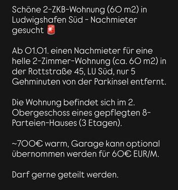 Foto - Wohnung zum mieten - 690,00 EUR Kaltmiete, ca.  60,00 m²