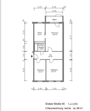 Foto - 3 Zimmer Etagenwohnung in Gera