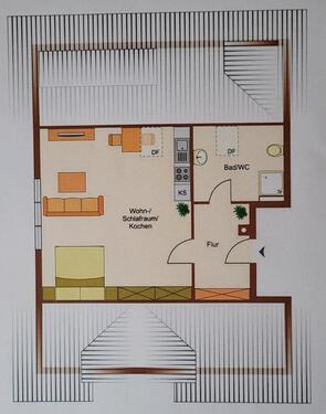 Foto - 1-Zimmer Wohnung - 370,00&nbsp;EUR Kaltmiete, ca.&nbsp; 33,00&nbsp;m&sup2;